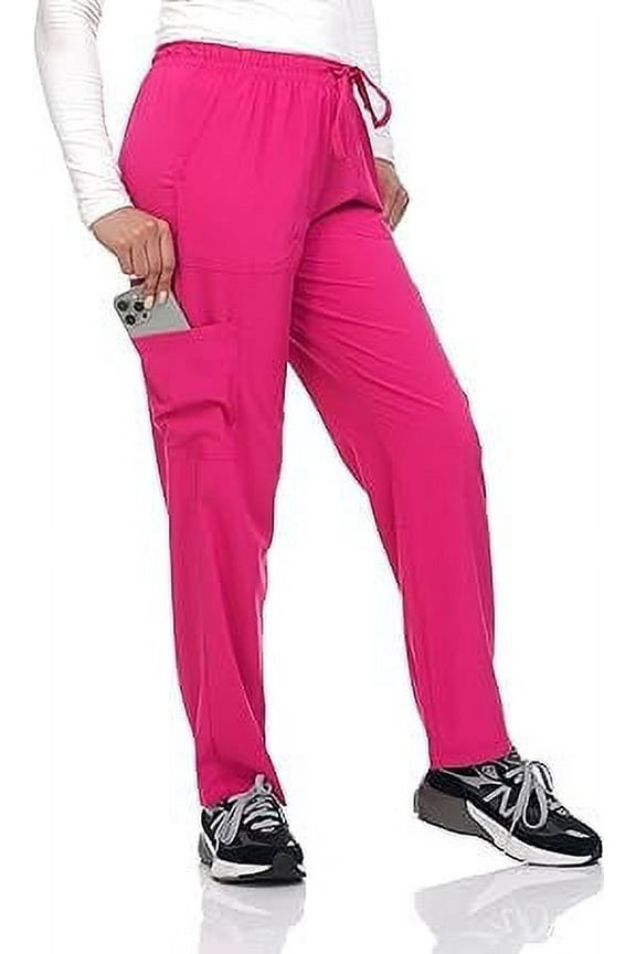 Scrubs for Women 4 Pocket Pants Stretch Nurse Scrub Pants for Medical Uniform and Home Attendant Lightweight