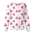 thumbnail image 1 of Scrubs for Women Printed Stretchy Scrub Tops Nurse Uniform Print Pattern for Breast Cancer Awareness White Xl, 1 of 5