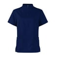thumbnail image 1 of Scrubs for Women Set 2025 Summer Medical Uniform Stretch Short Sleeve V-Neck Scrub Top & Jogger Pant Blue Xxl, 1 of 4