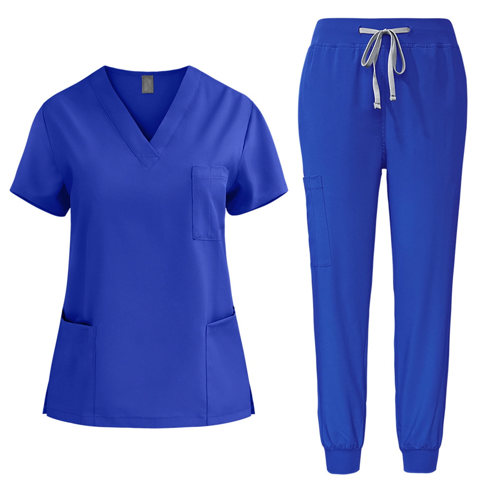 Scrubs for Women Set Stretch V-Neck Scrub Tops Jogger Pant Nursing Uniforms Scrubs Sets Breathable Casual Outfits