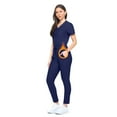 thumbnail image 1 of Scrubs for Women Set Ultra Stretch Form Fitting Womens Scrub Set (True Navy Blue, Small), 1 of 8