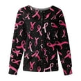 thumbnail image 1 of Scrubs for Women with Pockets, Moisture Wicking Holiday Scrub Tops, Stretch Plus Size Nurse Uniform Shirts Breast Cancer Awareness Pink 5Xl, 1 of 5