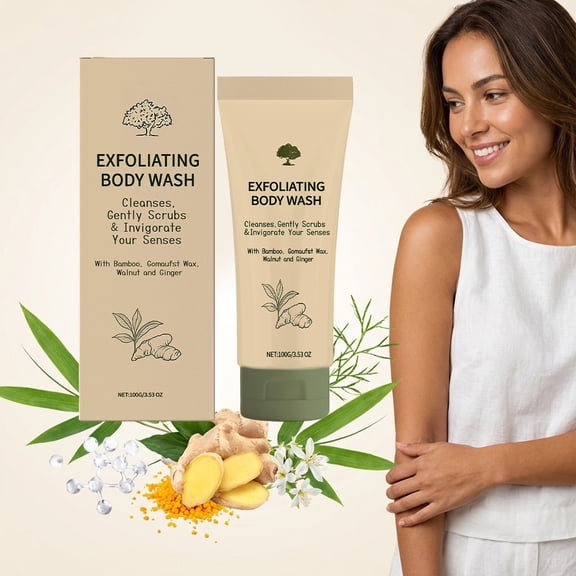 Scrubss Body Wash, Moisturizing & Cleansing Shower Gel, Hydrating Formula for All Skin Types, 100g Travel Size, 1-Pack