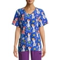 thumbnail image 1 of Scrubstar Disney "Olaf Flakes" Women's V-Neck Print Scrub Top, 1 of 6