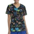 Scrubstar Disney Stitch "Tropical Stitch" Women's VNeck Print Scrub