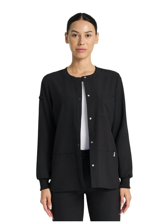 Scrubstar Fashion Seasonal Stretch Snap Warm-up Jacket, Sizes XS-3XL