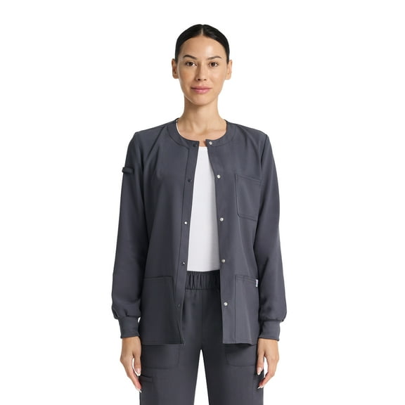 Scrubstar Fashion Seasonal Stretch Snap Warm-up Jacket, Sizes XS-3XL