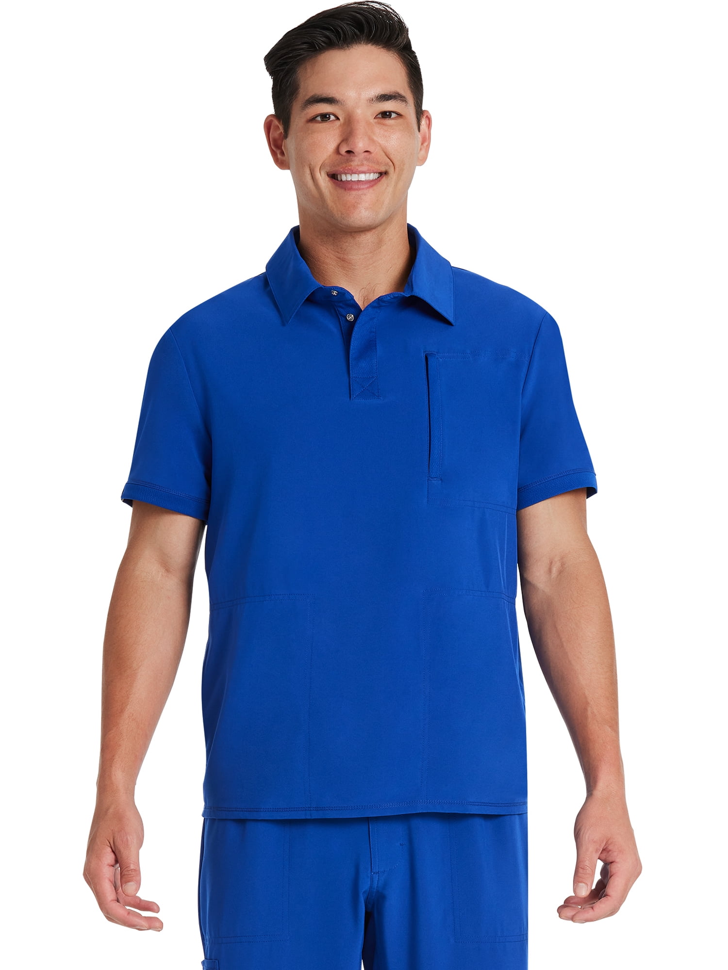 Scrubstar Men's Premium Performance Stretch Polo Scrub Top, Sizes XS