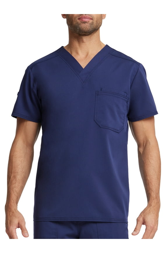 Men's Ultimate Stretch Antimicrobial Fabric Technology V-Neck Tuck In Scrub Top WD854A