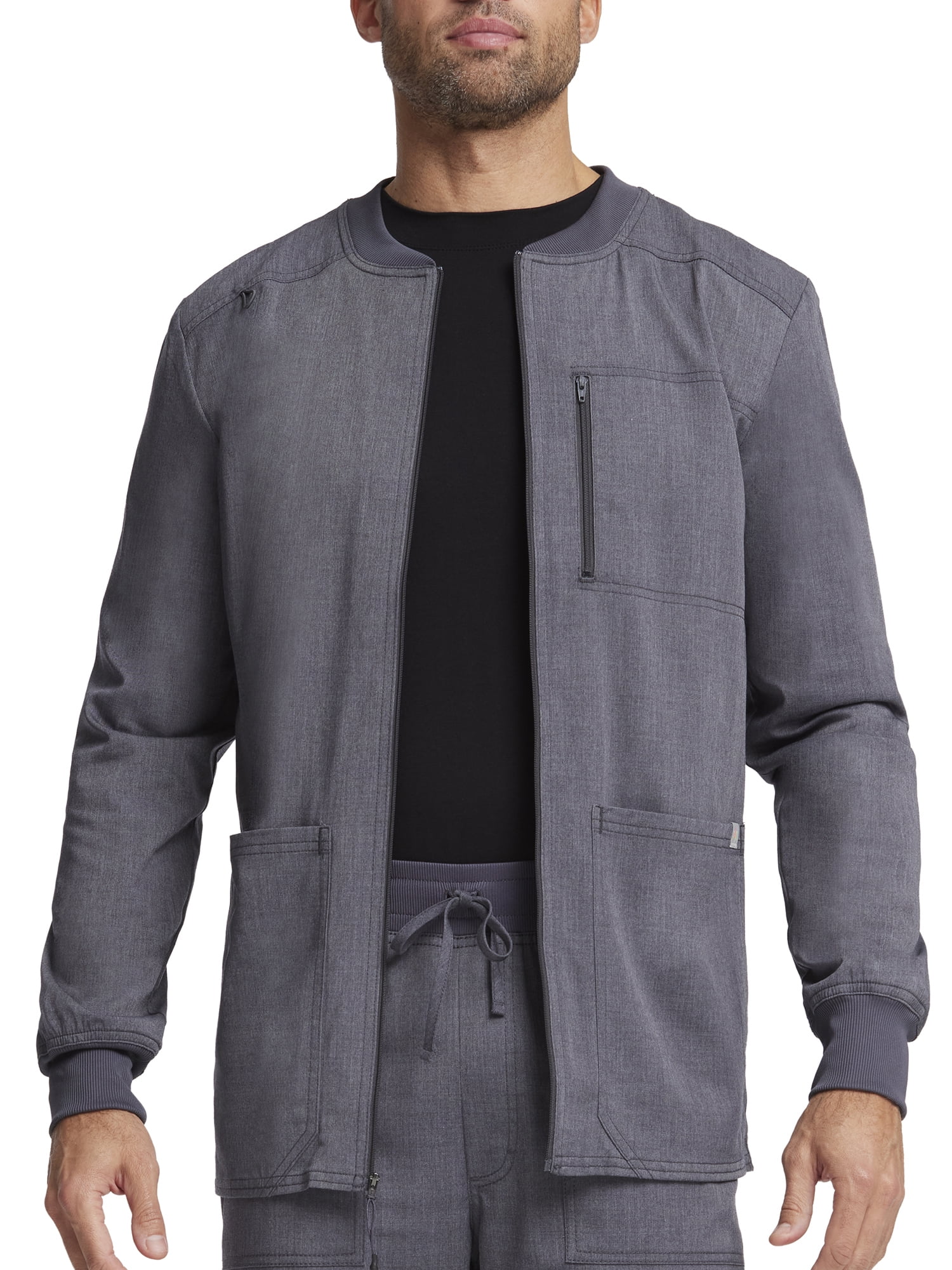 Scrubstar Men's Ultimate Stretch Antimicrobial Fabric Technology Zip Front Scrub Jacket WD318A