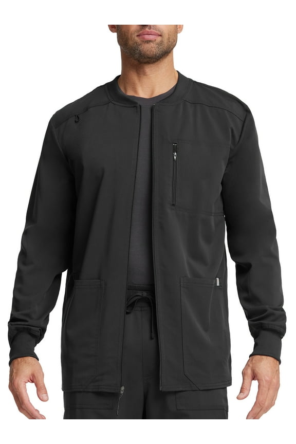 Men's Ultimate Stretch Antimicrobial Fabric Technology Zip Front Scrub Jacket WD318A