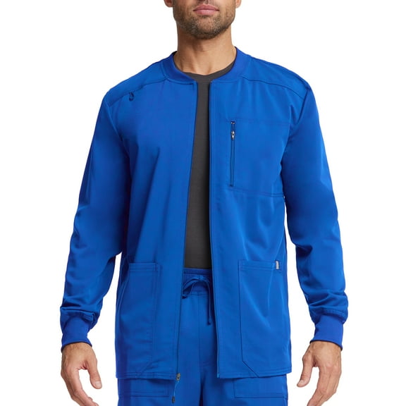 Scrubstar Men's Ultimate Stretch Antimicrobial Fabric Technology Zip Front Scrub Jacket WD318A