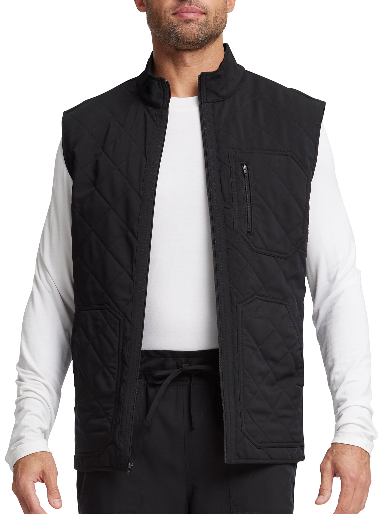 Scrubstar Men's Ultimate Stretch Antimicrobial Technology Zip Front