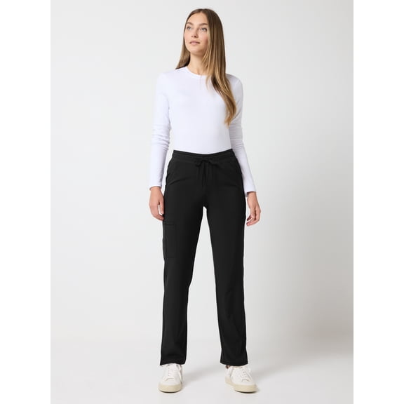 Scrubstar Performance Women’s Antimicrobial Drawstring Cargo Straight Leg Scrub Pant, Sizes XS–3XL