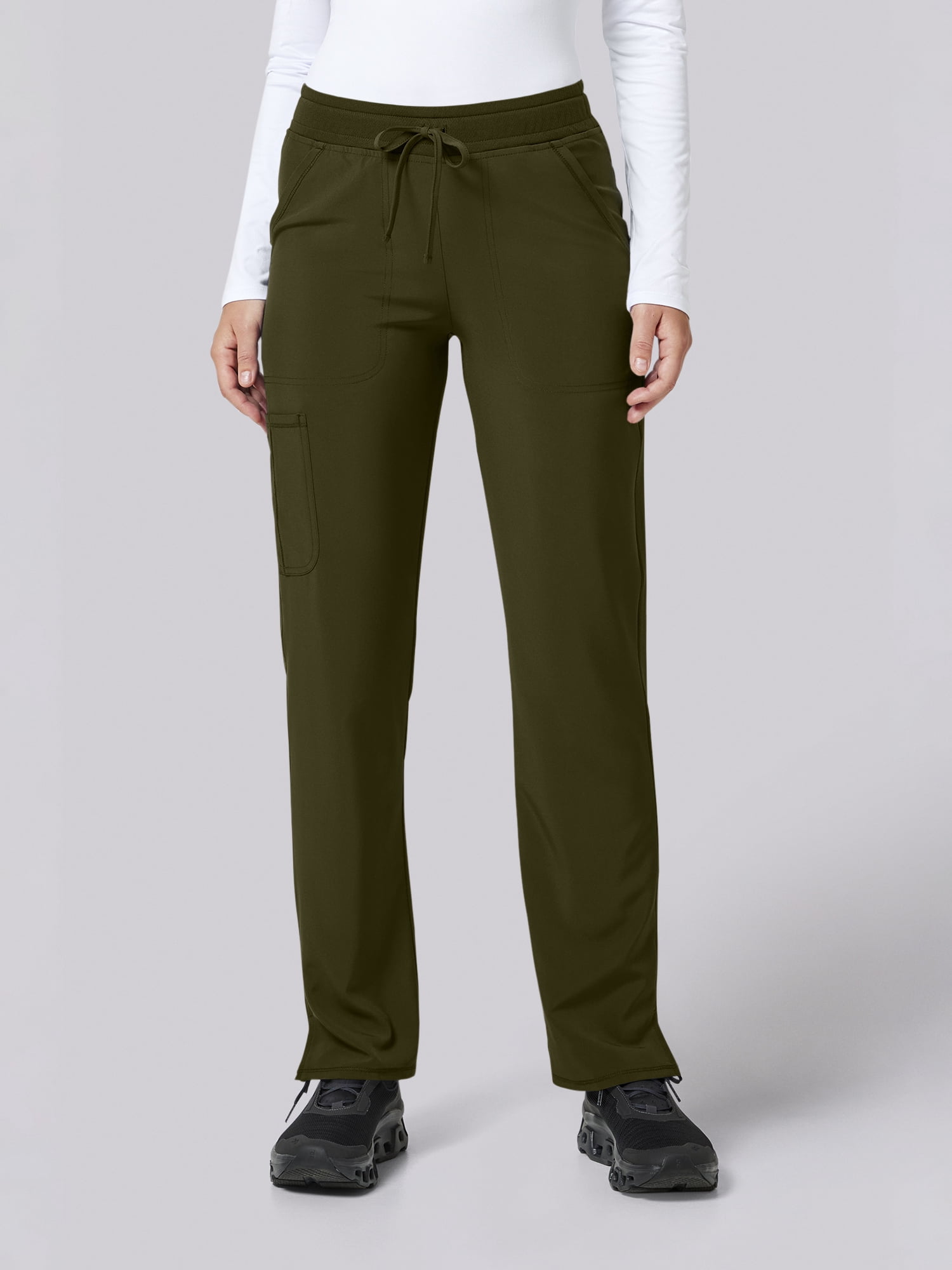 Scrubstar Performance Women’s Antimicrobial Drawstring Cargo Straight Leg Scrub Pant, Sizes XS–3XL