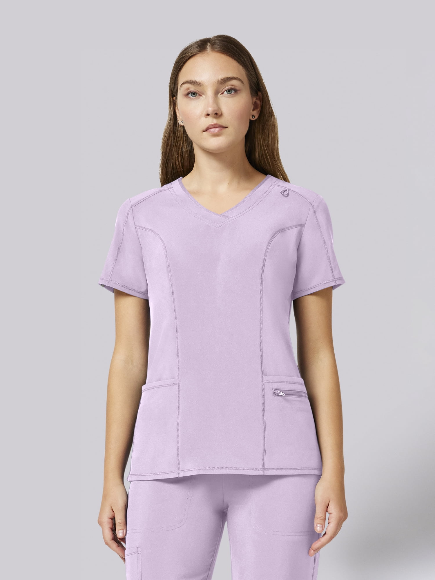 Scrubstar Performance Women’s Shaped Antimicrobial Mesh Panel V-Neck Scrub Top, Sizes XS–3XL