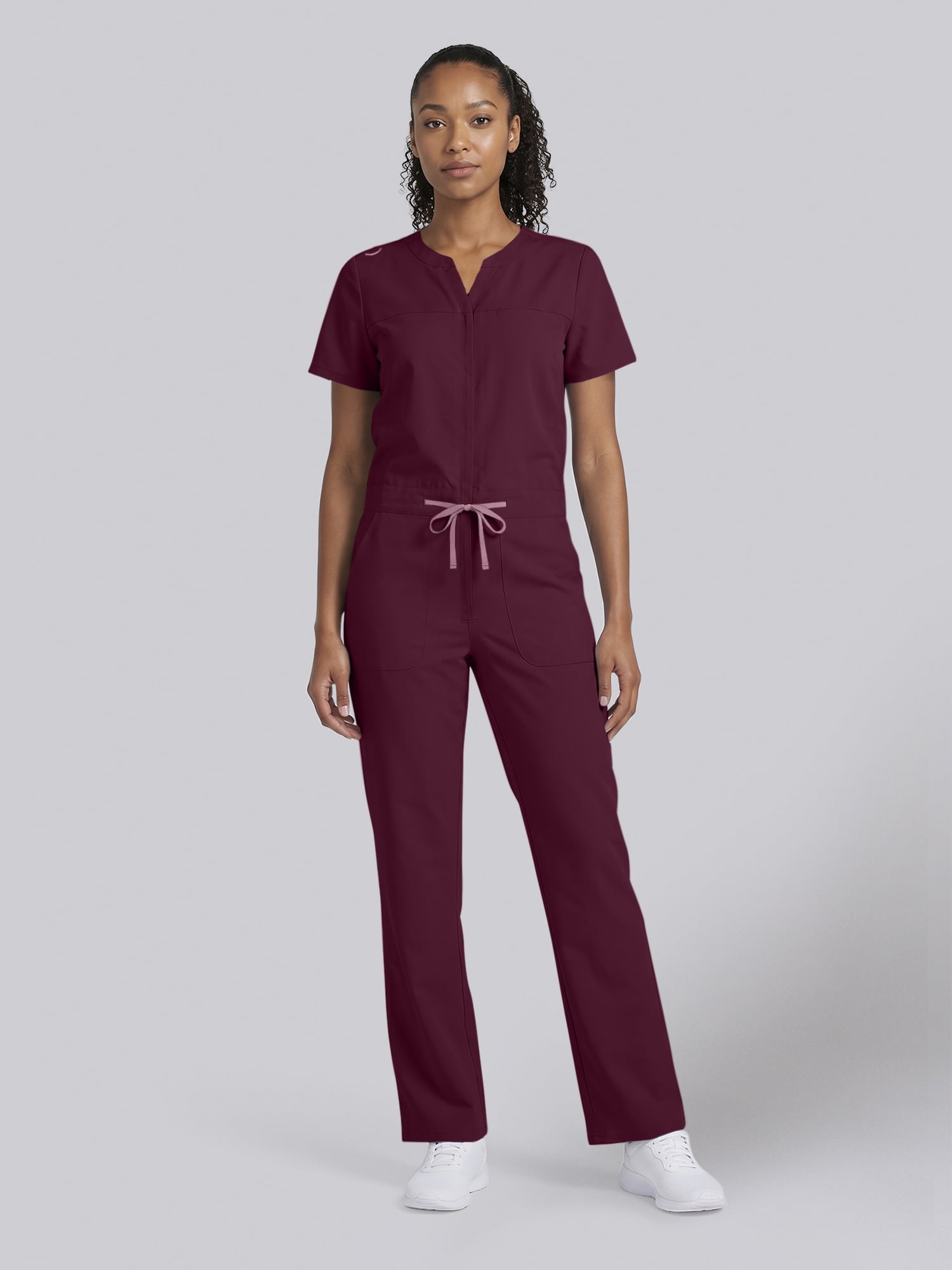 Scrubstar Ultimate Women’s Antimicrobial Drawstring Straight Leg Scrub Jumpsuit, Sizes XS–2XL