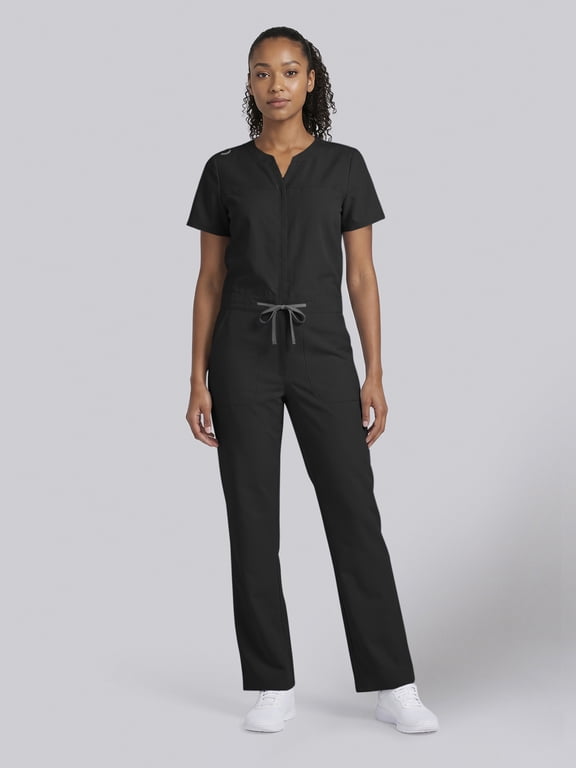 Ultimate Women’s Antimicrobial Drawstring Straight Leg Scrub Jumpsuit, Sizes XS–2XL