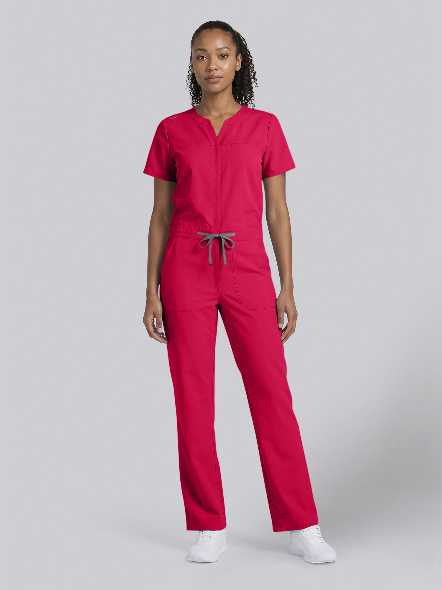 Scrubstar Ultimate Women’s Antimicrobial Drawstring Straight Leg Scrub Jumpsuit, Sizes XS–2XL