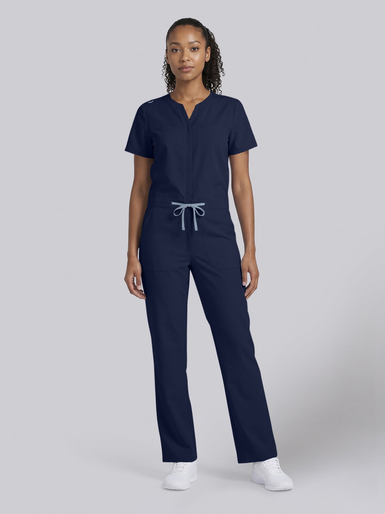 Scrubstar Ultimate Women’s Antimicrobial Drawstring Straight Leg Scrub Jumpsuit, Sizes XS–2XL