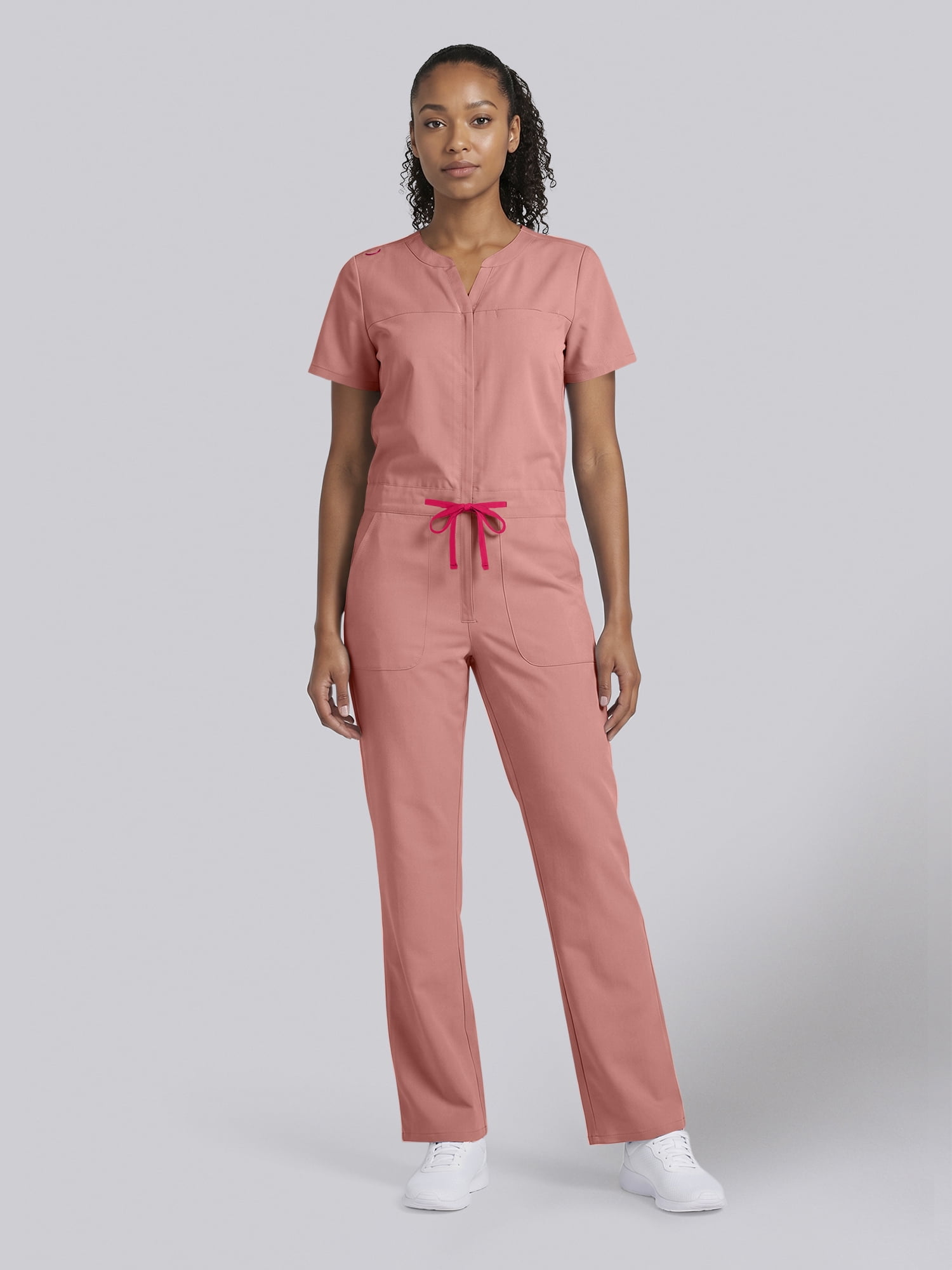 Scrubstar Ultimate Women’s Antimicrobial Drawstring Straight Leg Scrub Jumpsuit, Sizes XS–2XL
