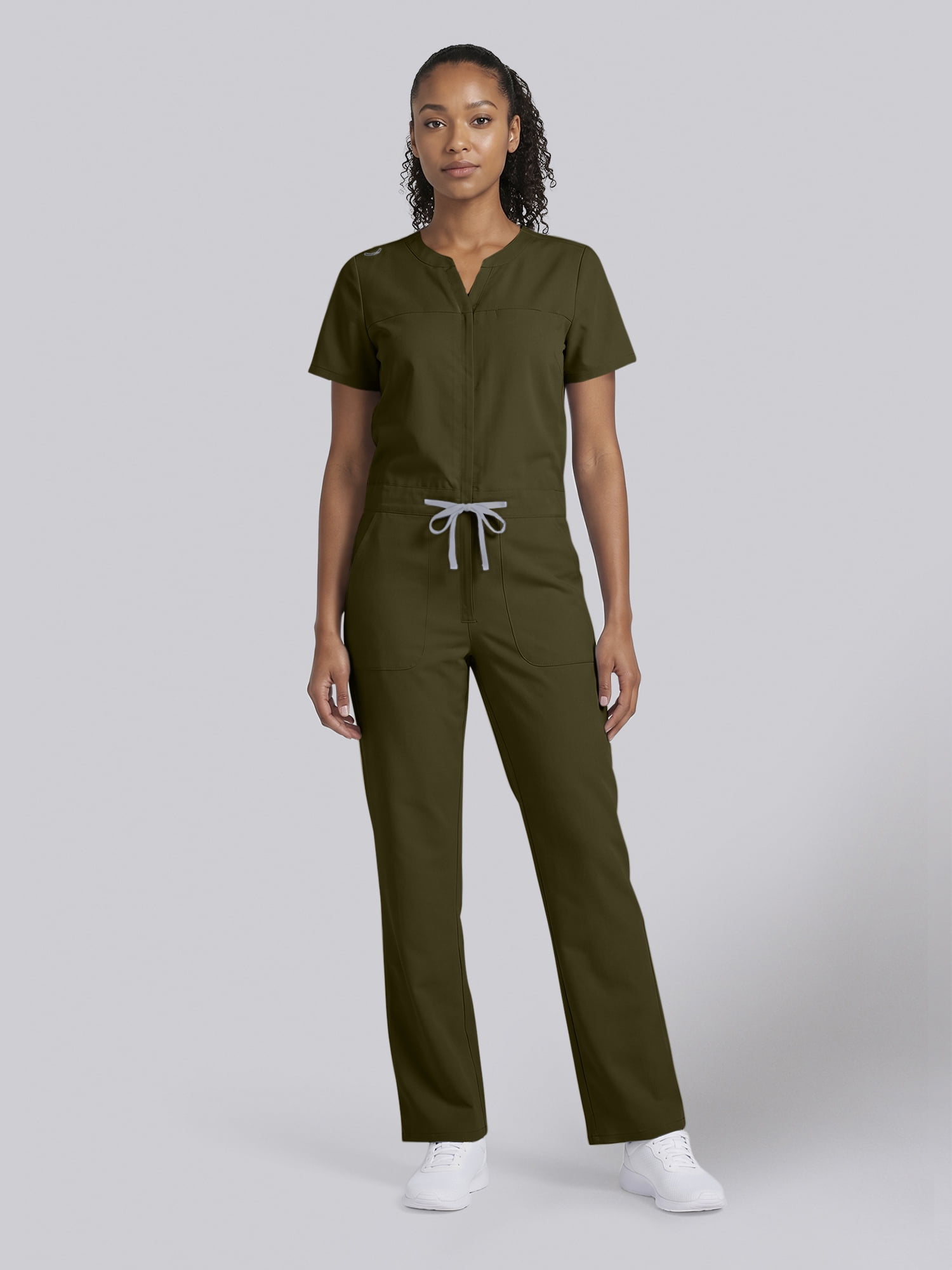 Scrubstar Ultimate Women’s Antimicrobial Drawstring Straight Leg Scrub Jumpsuit, Sizes XS–2XL