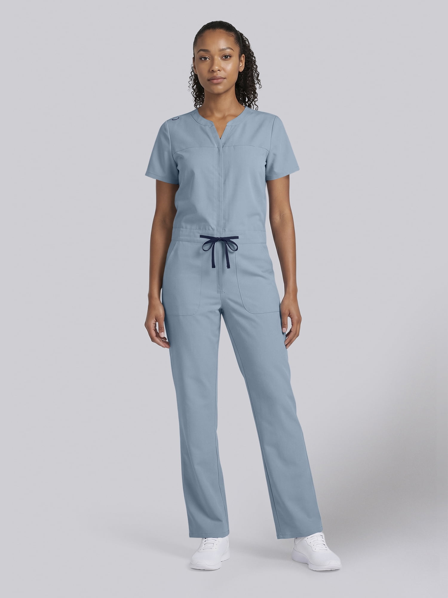 Scrubstar Ultimate Women’s Antimicrobial Drawstring Straight Leg Scrub Jumpsuit, Sizes XS–2XL