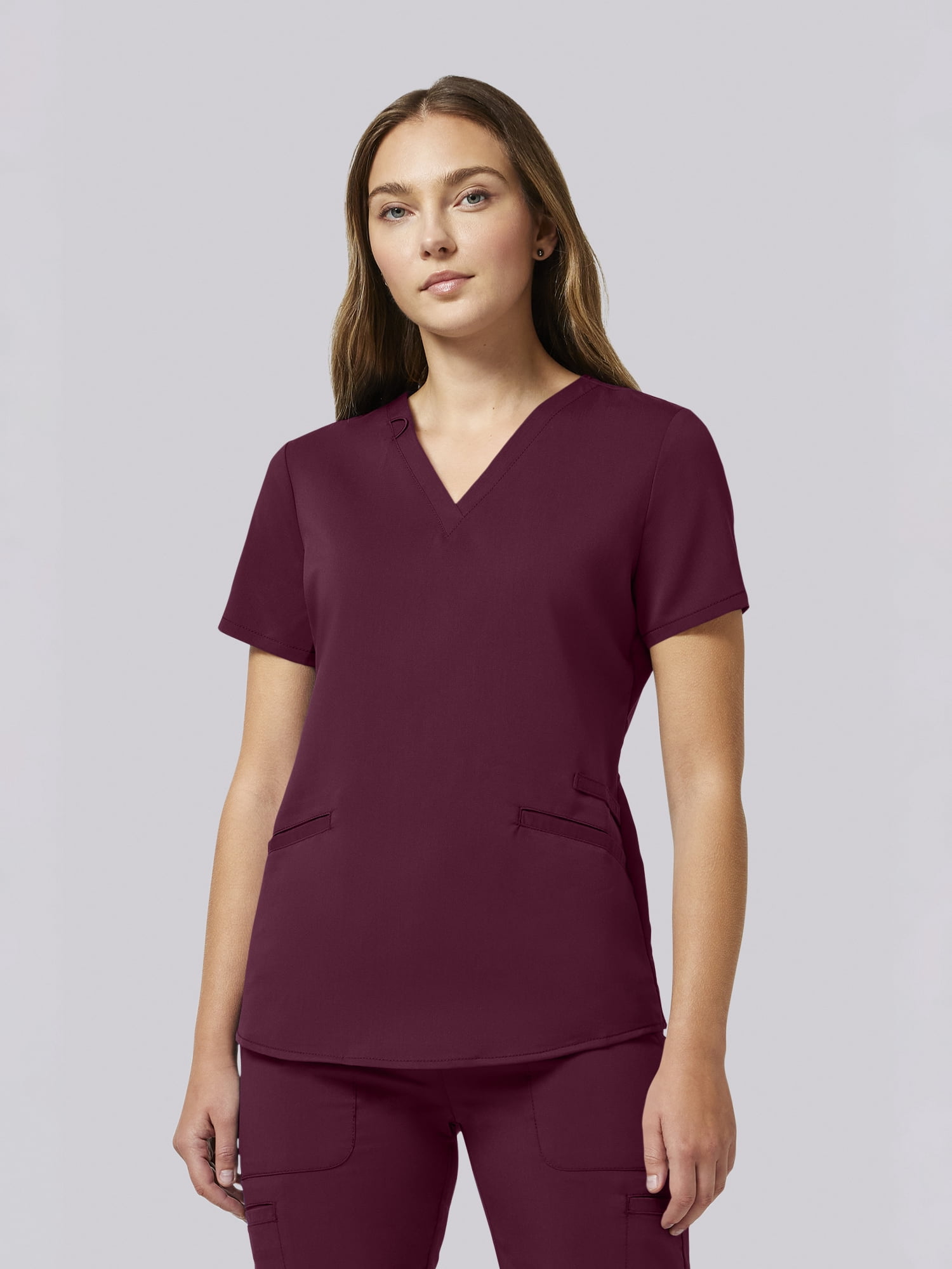 Scrubstar Ultimate Women’s Antimicrobial Welt Pocket V-Neck Scrub Top, Sizes XS–3XL