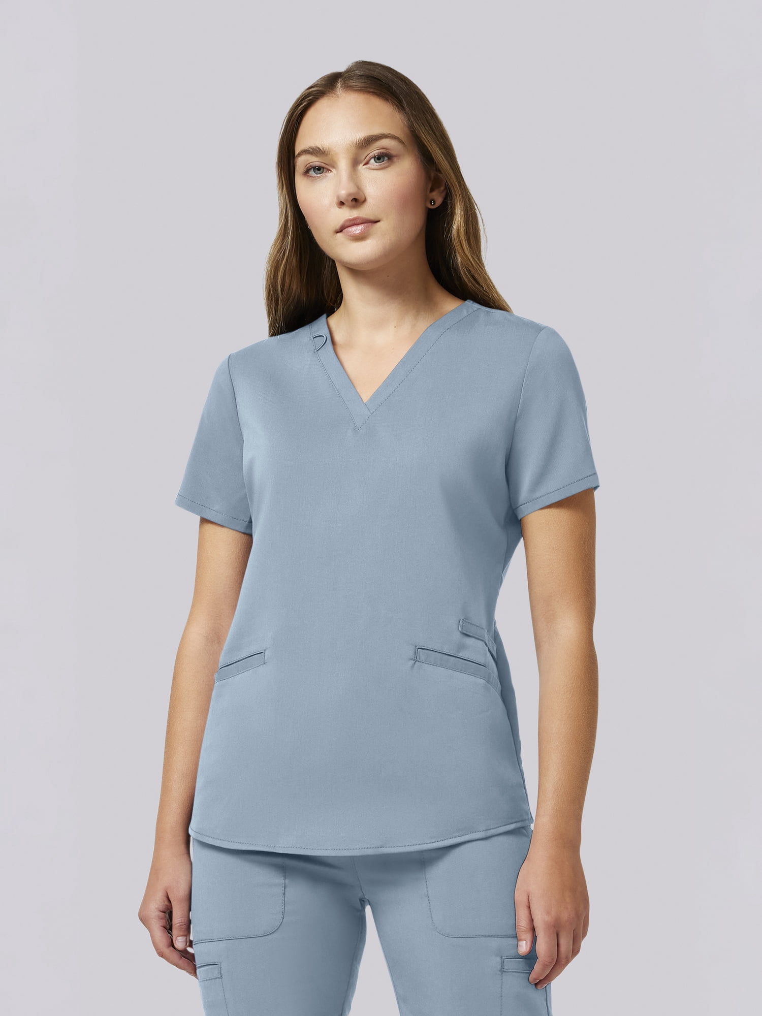 Scrubstar Ultimate Women’s Antimicrobial Welt Pocket V-Neck Scrub Top, Sizes XS–3XL