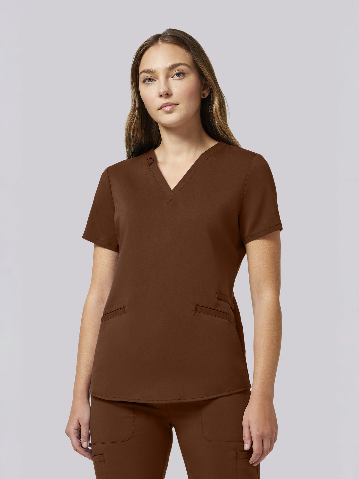 Scrubstar Ultimate Women’s Antimicrobial Welt Pocket V-Neck Scrub Top, Sizes XS–3XL