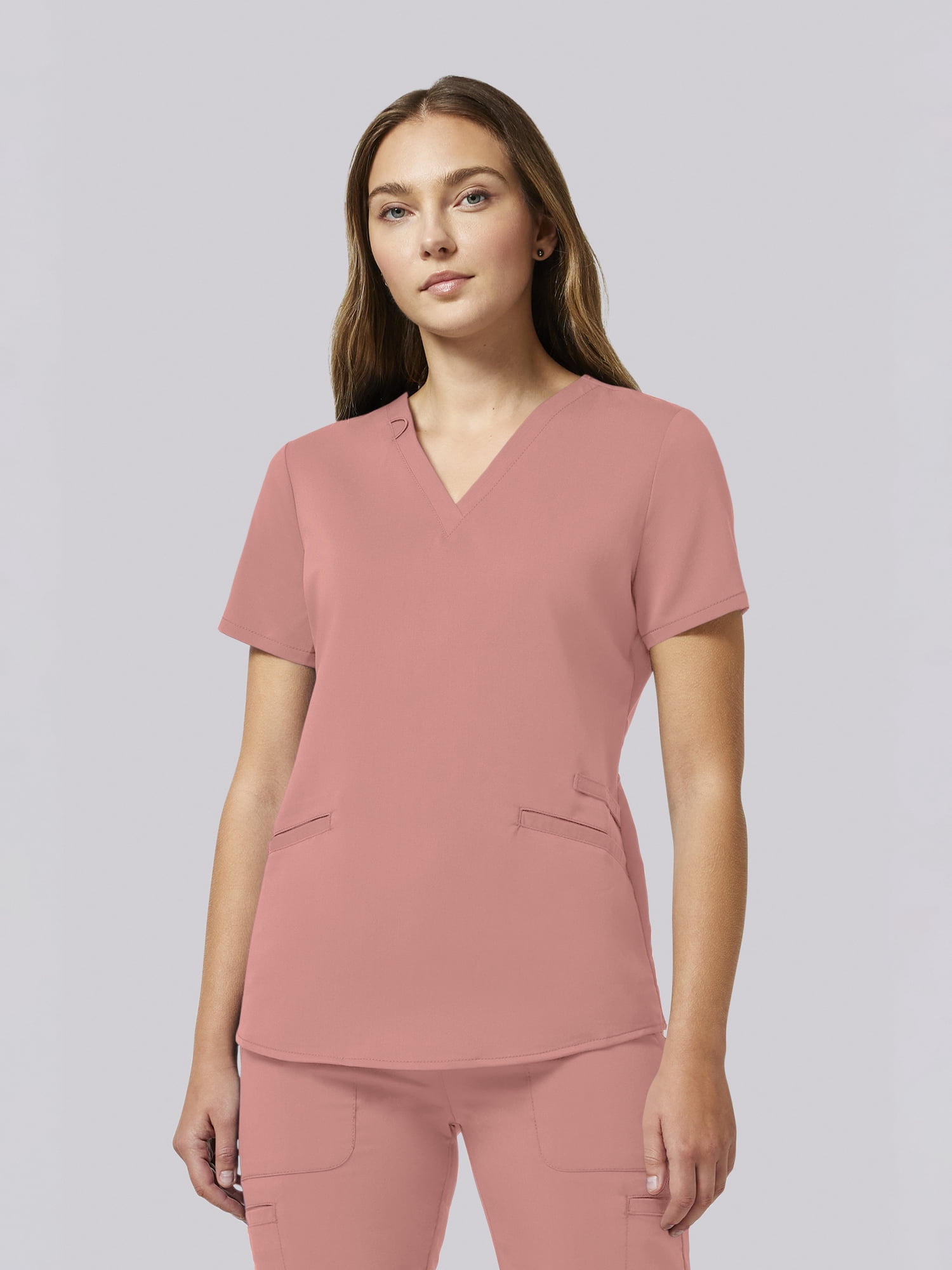 Scrubstar Ultimate Women’s Antimicrobial Welt Pocket V-Neck Scrub Top, Sizes XS–3XL
