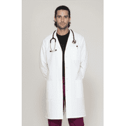 Scrubstar Unisex Core Essentials 40" Long Antimicrobial Lab Coat, Sizes XS-3XL