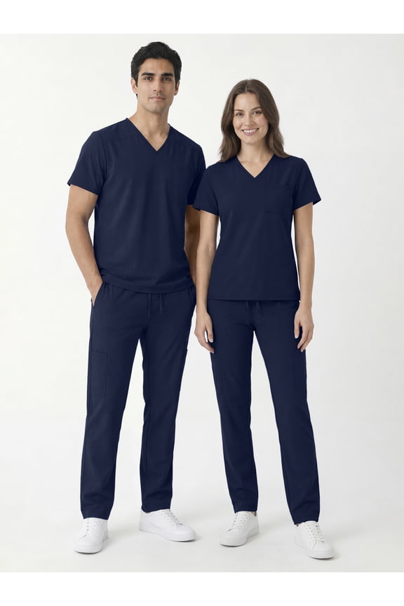 Unisex Core Essentials V-Neck Scrub Top, Sizes XS-3XL