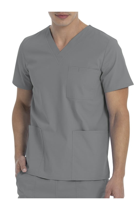 Unisex Solid V-Neck Scrub Top WM01T895