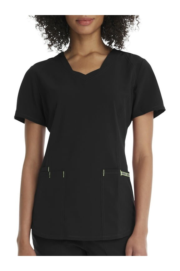 Women's Active Stretch Ethical Fabric Three Pocket V-Neck Scrub Top WM31T661
