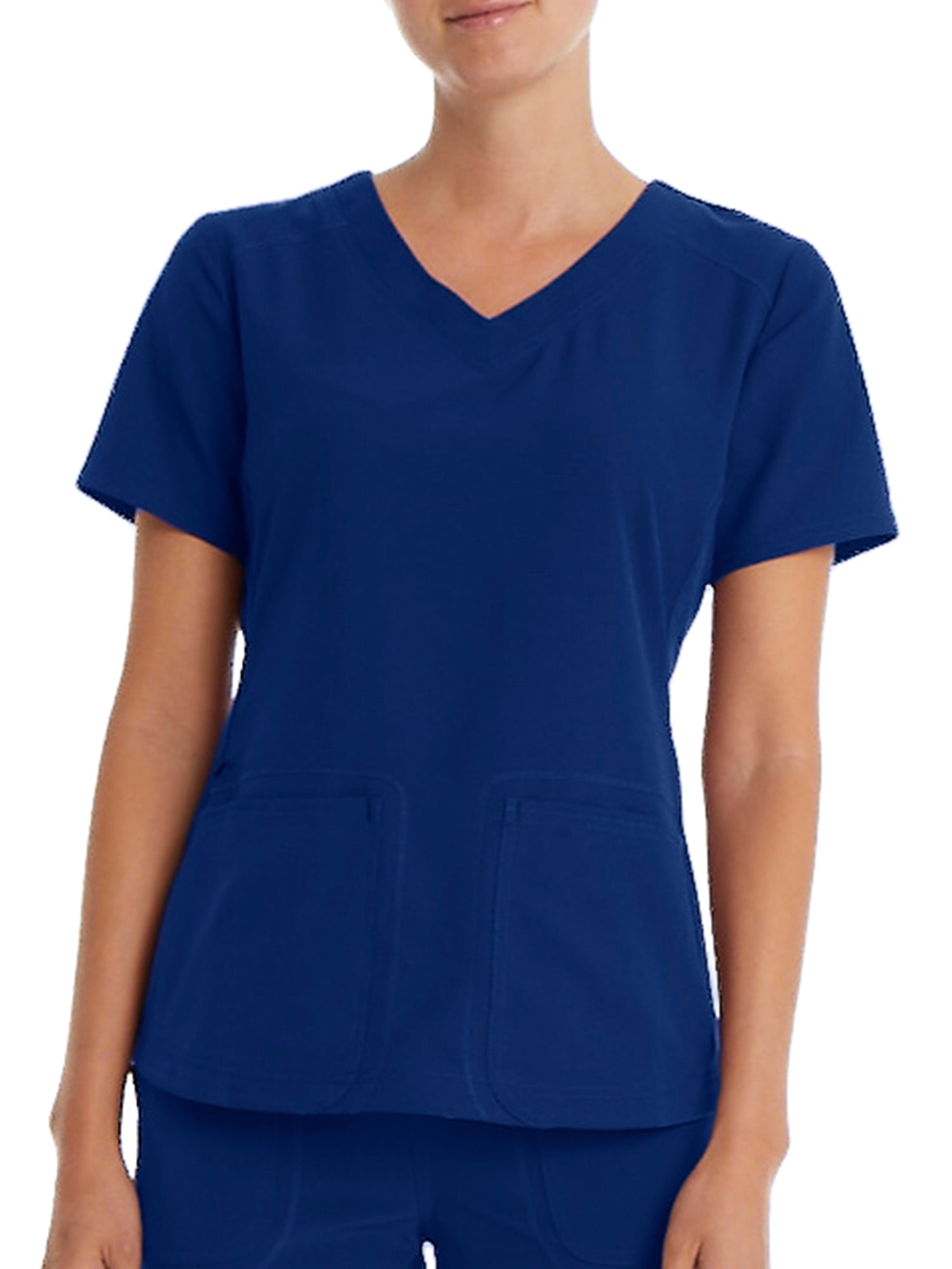 Scrubstar Women's Active Stretch HighLow Hem VNeck Scrub Top