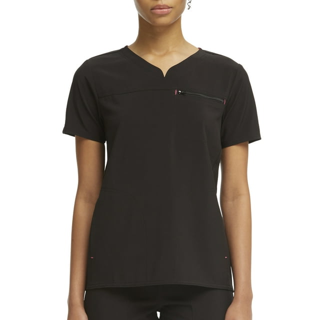 Scrubstar Women's Active Stretch V-Neck Seasonal Solid Tuck-In Scrub Top