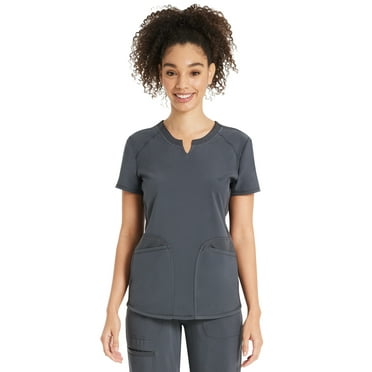 Scrubstar Women's Antimicrobial Premium Performance Notch Neck Top, Sizes XS-3XL