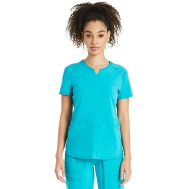 Scrubstar Women's Antimicrobial Premium Performance Notch Neck Top, Sizes XS-3XL