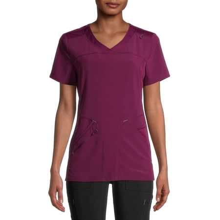 Scrubstar Women's Antimicrobial Premium Performance Tonal Contrast V-Neck Scrub Top