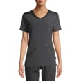 thumbnail image 1 of Scrubstar Women's Antimicrobial Premium Performance Tonal Contrast V-Neck Scrub Top, 1 of 7