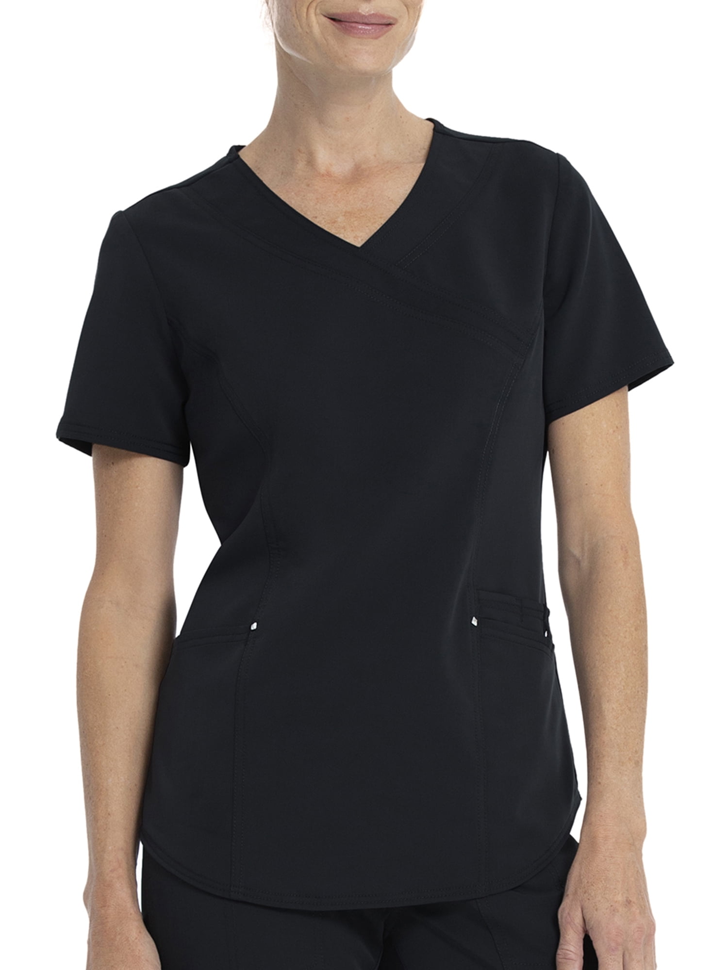 Scrubstar Women's Antimicrobial Premium Ultimate Mock Wrap Scrub Top