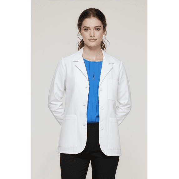 Scrubstar Women's Core Essentials 28" Long Lab Coat, Sizes XS-3XL