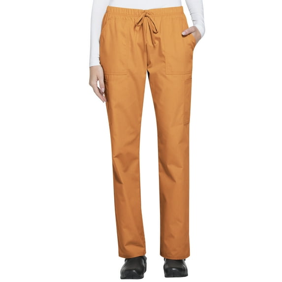 Scrubstar Women's Core Essentials Brushed Poplin Drawstring Cargo Scrub Pant