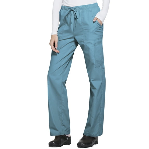 Scrubstar Women's Core Essentials Brushed Poplin Drawstring Cargo Scrub Pant