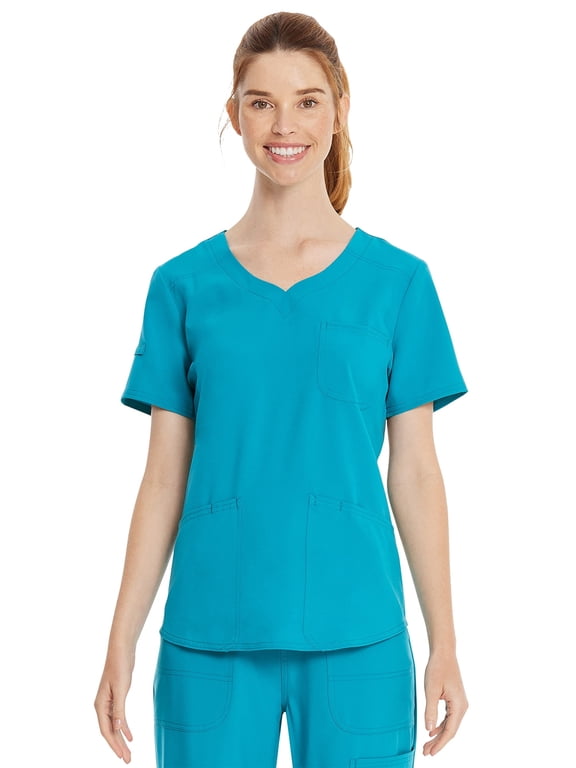 Women's Core Essentials Sweetheart V-Neck Scrub Top, Sizes XS-3L
