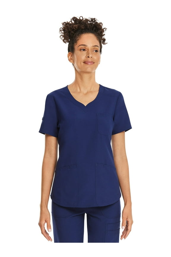 Women's Core Essentials Sweetheart V-Neck Scrub Top, Sizes XS-3L