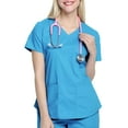 Scrubstar Women's Core Essentials VNeck Scrub Top with Rounded Hem