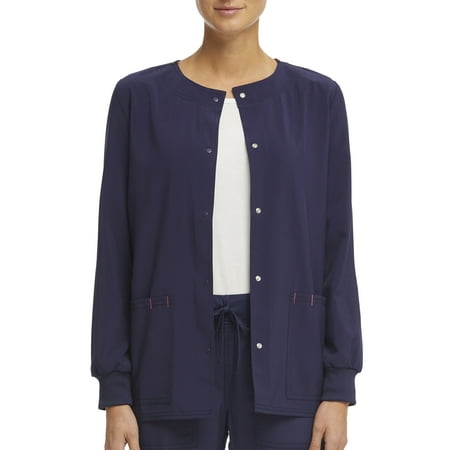 Scrubstar Women's Ethical Fabric Stretch Snap Front Active Warm Up Scrub Jacket, Sizes XS-3XL