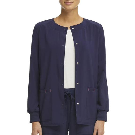 Scrubstar Women's Ethical Fabric Stretch Snap Front Active Warm Up Scrub Jacket, Sizes XS-3XL